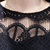 性感蕾丝2016年夏季短袖中裙镂空休闲连衣裙 AYFS609-1(黑色 M)第4张高清大图