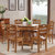 乔林曼兰 餐桌椅 橡木 现代中式实木旋转餐桌椅组合套装(1.3m柚木色 一桌10椅)第3张高清大图
