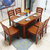 海善家 实木餐桌 折叠饭桌家用餐桌椅组合现代简约1.2/1.38/1.5米可伸缩圆桌小户型桌子 餐厅家具(默认 1.2米)第4张高清大图