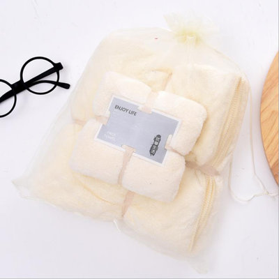 珊瑚绒浴巾 超细纤维吸水毛巾子母套装毛巾(面巾套装 珊瑚绒面巾套装（2条面巾）)