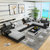 紫茉莉布艺沙发组合现代简约大小户型客厅转角乳胶沙发经济型整装家具(颜色下单备注 三位无脚踏（自提 ））)第4张高清大图