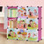 索尔诺卡通书柜儿童书架自由组合收纳柜简易储物置物架柜子(单排2格果绿色)第2张高清大图