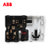 ABB开关插座面板德逸系列白色10A一开带开关五孔插座2只装AE225*2第4张高清大图