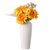 白色陶瓷花瓶花盆水养北欧现代创意家居客厅餐厅干花插花装饰摆件(大号【花瓶素（忆山）】 中小)第5张高清大图