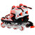 乐士ENPEX溜冰鞋儿童成人用可调直排轮滑鞋旱冰鞋MS168(红色 S码（32-35）)第2张高清大图