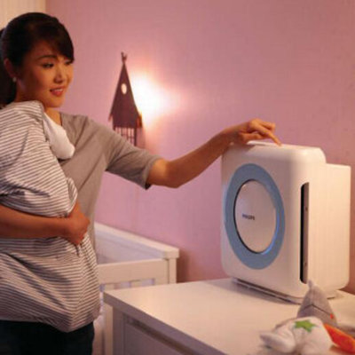 飞利浦（PHILIPS）AC4001 空气净化器 婴儿孕妇用清新氧吧 除甲醛双重过滤
