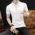 森雷司短袖95棉T恤男夏季p0lo衫帅气立领新款潮流(白橙 XL)第4张高清大图