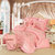爱之小径家纺结婚床上用品粉色四件套婚庆4六八十件套粉色韩版蕾丝套件 (爱情海 200*230八件套)第3张高清大图