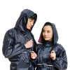 男女反光劳保雨衣电瓶车摩托车骑行送外卖分体式雨衣套装(藏青色 XL)