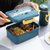 日式饭盒上班族女学生微波炉加热餐具水果便当盒便携分格餐盒套装第2张高清大图