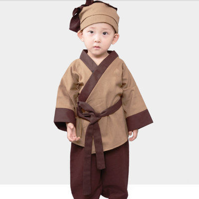 【儿童汉服男童装古装小和尚服书童锄禾演出服