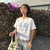 2018日系chic港风抹茶印花字母短袖t恤女新款夏装纯色学生(白色 XL)第2张高清大图