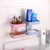 红凡 创意双层肥皂架浴室沥水肥皂盒 卫生间免打孔香皂架壁挂置物架(米色)第4张高清大图