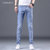 CaldiceKris （中国CK）2021四季韩版新款刺绣休闲弹力牛仔裤男 CK-FS3250第5张高清大图