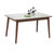 北欧火山石餐桌椅组合现代简约小户型长方形钢化玻璃饭桌椅4-6人(1.4米餐桌)第3张高清大图