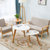 小型简易茶几简约现代木质客厅沙发桌北欧边几角几小圆桌B6001(原木色大小组合茶几)第4张高清大图