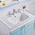 JOMOO九牧 实木浴室柜组合浴室橡胶木洗脸盆洗漱台洗手池 A2182 橡胶木白色（不含龙头和下水配件） 0.8M(柜体82.5cm蓝色款)第2张高清大图