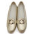 AICCO  金属色女鞋时尚单鞋春季平底女鞋舒适透气牛皮鞋子215(金色 36)第5张高清大图