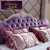 斯蒂朗 Z08 实木布艺床 法式尊贵大床 紫色欧式软靠婚床 可拆洗(1.8大床)第3张高清大图