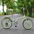 永久折叠自行车7级变速20寸快装男女士单车2013 雅途  橙色粉红绿色预售19号前发货(苹果绿(碳钢车架) 20寸)第4张高清大图