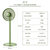 先锋(Singfun)遥控电风扇直流变频轻音落地扇客厅家用节能扇DXH-S6小米白 / DXH-S6pro森林绿(DXH-S6pro森林绿 直流变频)第5张高清大图