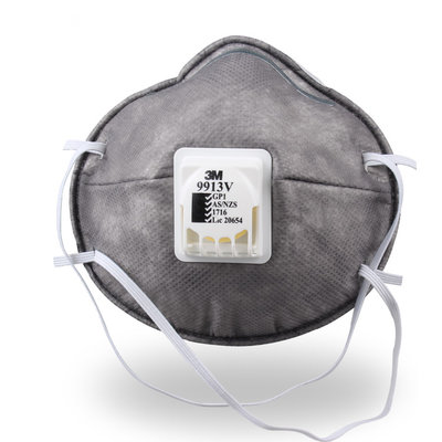 3M 口罩KN90级9913V头戴式呼吸阀防护口罩防雾霾PM2.5防尘 10个/盒