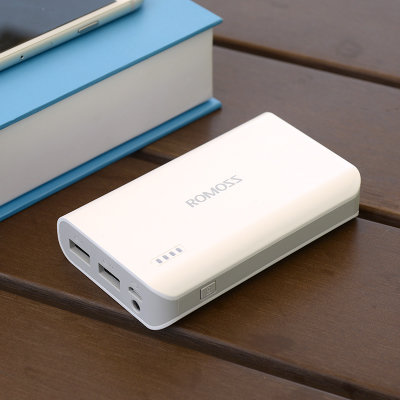 罗马仕（ROMOSS）sense3S卡片大小进 口LG电芯高配10000毫安双USB手电筒移动电源充电宝