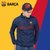 巴塞罗那官方商品丨巴萨红蓝条纹运动夹克外套梅西足球迷拉链上衣(深蓝色 M（成人）)第2张高清大图
