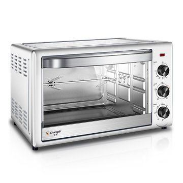长帝 ATRF38大容量 蛋糕 电烤箱家用 烘焙多功能烤箱38升电烤箱(银色)