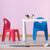 茶花儿童椅子靠背椅家用餐桌吃饭塑料加厚宝宝防滑小板凳座椅凳子(小Q儿童靠背椅 碧穹蓝（1只装）)第5张高清大图