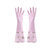 家居百货清洁用手套E762橡胶加绒加厚型PVC防水防滑家务手套(加绒敞口粉色 一双)第5张高清大图