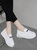 乐福鞋女春季软皮厚底松糕鞋2022年新款黑色休闲鞋百搭一脚蹬女鞋(36 白色/5529(跟高4.5cm))第3张高清大图