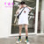 2018新款韩版时尚百搭刺绣玫瑰中长款打底衫宽松显瘦短袖T恤(白色 XL)第4张高清大图