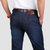 127春夏新款战地吉普AFS JEEP弹力直筒牛仔裤 男士中腰牛仔长裤(深蓝色 34)第3张高清大图