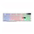 金河田彩虹岛系列 双USB背光游戏键鼠套装 悬浮键帽 机械手感 台式机笔记本一体机游戏家用办公键盘鼠标套装(白色)第2张高清大图