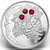 2010年加拿大发行节日松塔镶水晶20加元精制纪念银币（宝石红）第4张高清大图