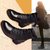SUNTEK马丁靴女2021新款冬鞋英伦风中跟粗跟短靴女鞋秋冬瘦瘦靴子加绒(35 米白色 厚绒【918-16】)第2张高清大图