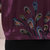 婉荷2018春装新款中老年女装妈妈装七分袖缎面印花T恤衫上衣复古中国风唐装上衣修身百搭春(紫色 XL)第4张高清大图