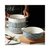 日式大号双耳汤碗家用陶瓷餐具创意面碗沙拉碗甜品碗大汤盆(小号双耳碗-线条 默认)第2张高清大图