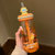 可爱儿童吸管水杯女生高颜值创意水瓶ins风学生外带便携杯子塑料(橙色580ml)第2张高清大图