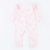 Petitkami2021秋冬婴童花卉印花网纱荷叶边长袖爬服哈衣连体衣(73 粉色套装)第4张高清大图