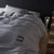 黛丝丹奴简约纯色水洗棉四件套 印花双人被套床单套件1.5M1.8米床品4件套(罗芙卡（灰色） 适合2*2.3米被芯)第3张高清大图