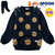 JELISPOON吉哩熊韩国童装冬季新款女童大斑点可爱加绒套装(150 深蓝色)第2张高清大图