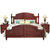 现代美式实木床主卧成人婚床简约大床复古双人床1.8米红椿木家具(C436红胡桃色)第5张高清大图