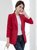 小西装外套女2022春秋新款韩版修身气质休闲百搭女士西服外套上衣(红色 XXXL)第3张高清大图