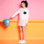 七格格2017春装新款   裙摆开叉俏皮休闲半身裙N400(粉红色 XL)第3张高清大图