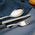 筷子盒勺子套装不锈钢餐具三件套叉子学生便携式成人创意韩式可爱 简黑款(简黑款（勺+筷子+蓝盒子）)第5张高清大图