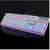 灵逸黑寡妇 背光游戏机械键盘黑轴青轴电脑lol金属彩虹87键盘104(白色键盘 青轴104键（彩虹背光）)第4张高清大图