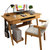 物植 实木书桌电脑桌ZM-03(（双抽款）胡桃色1.4米单桌+椅子)第5张高清大图