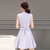 VEGININA 夏装新款民族风蕾丝修身无袖连衣裙背心裙子女装短裙 9369(白色 S)第3张高清大图